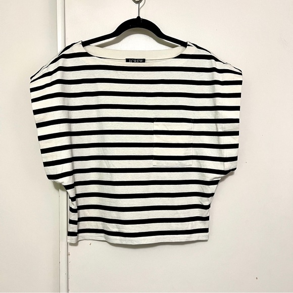 NWT Jcrew Boatneck Mariner Stripe Muscle T-shirt M - Picture 2 of 10